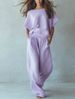 2026 Summer New European And American Casual Linen Suit For Women Loose And Thin, Drape Two-piece Set For Women_ecoleips.com
