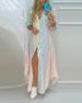 Regular Dot Polka Long Round V Midi Mini Spring Friendly High Button Zipper Solid Printed Resistant Comfortable Gown_ecoleips.com
