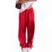 Women's Clothing Pants Women Summer Girl Street Contrast Striped Loose Trousers_ecoleips.com