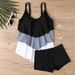 Women's Plus Size Two Piece Swimsuit Skirt Style Printed Bikini New Style For Spring/Summer/Autumn_ecoleips.com