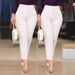 Women's Slim-Fit Polyester Ankle Pants – 12 Trendy Colors | Stretch Comfort | S-XXL | Office To Weekend Versatile Trousers_ecoleips.com
