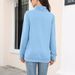 Women's Long-Sleeved Kangaroo Pocket Funnel Neck Top_ecoleips.com