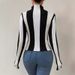 Aria Basics Aria Basics European American Style Cross-border Foreign Trade Women's Clothing, Spring Autumn Classic Black And White Contrast_ecoleips.com