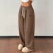 Aria Basics 2025 Autumn Winter New Cross-Border European American Loose Drawstring Solid Color Pocket Casual Versatile_ecoleips.com