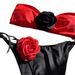 Women's Clothing Tube Top Lace-Up Drawstring Strap Split Swimsuit Bikini_ecoleips.com