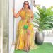 Plus Size Off-Shoulder Print Maxi Dress – Stylish Beaded Embellished Summer Dress For Women_ecoleips.com