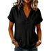 Women's Summer Knitted Top Short Sleeve Peter Pan Collar Casual Style European American New 2026 Independent Website_ecoleips.com