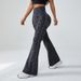 K Micro Flared Yoga Pants For Women, High Waisted And Hip Lifting Sports Wide Leg Pants, Leopard Print Fitness Yoga Flared Pants_ecoleips.com