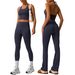 Tight Fitting Beautiful Back Yoga Suit For Women Quick Drying Folded High Waist Pants Casual Versatile Wear Resistant Fitness Sports Suit_ecoleips.com