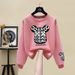 Women's Trendy Relaxed Style round Neck Cotton Sweatshirt Fleece Lined Thickened New Winter 2023 Fashion Sweatshirt_ecoleips.com