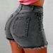 Women's High-Waisted Cotton Denim Shorts - Creative Street Fashion Distressed Jeans Shorts In 4 Colors_ecoleips.com