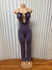 Women's Slim Fit Lace Patchwork Hollow Out Off Shoulder Backless Jumpsuit Fashionable Clothing_ecoleips.com