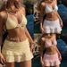 Women's Floral Embroidery Bikini Three Piece Swimsuit Beach Dress European American Style Vacation Casual Cross Border E Commerce_ecoleips.com