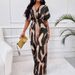 Women's Clothing Spring And Summer New Products Full Body Printed Bat Sleeve Wide Leg Jumpsuit_ecoleips.com