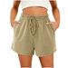 Summer Women's Loose Shorts Solid Color Home Pocket Intellectual Style Clothing For Markets_ecoleips.com