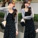 Summer New Floral Tank + Lazy Style Sunscreen Cardigan 2-Piece Maternity Dress_ecoleips.com