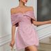 Women's Clothing Sexy Backless Embroidered Pink Dress_ecoleips.com