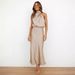 Elegant Satin Sleeveless Dress For Women - Chic High-Low Hem Cocktail Party Dress In Solid Colors - Plus Size Available (S-4XL)_ecoleips.com