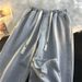 Women's Clothing Smoky Gray Jeans, Unisex, Chic, Loose Fitting, Straight Leg, High Street, Versatile, Spring/summer._ecoleips.com