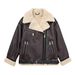 Men's & Women's Winter Faux Leather Shearling Jacket, Oversized Zip-Up Biker Coat With Plush Lining, Streetwear Outerwear For Casual & Urban Style_ecoleips.com