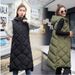 Women's Long Sleeveless Hooded Puffer Vest - Lightweight Quilted Winter Warm Coat For Casual Outfits (Black, Army Green)_ecoleips.com
