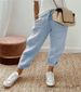 Women's Clothing Women's Cotton Linen Elastic Waist Cropped Casual Pants Fashion For Formal & Casual For Women_ecoleips.com