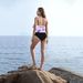 Aria Basics European American Sexy Women's Ruffled Swimsuit With High Waist And Chest Pads, Two-piece Bikini Set_ecoleips.com