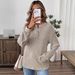 Effortless Elegance V-Neck Sweater – Ribbed Knit Pullover With Button Placket & Side Pockets (Dusty Pink / Khaki / Sage Green For Versatile Styling)_ecoleips.com