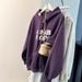 Real Shot Of Foreign Trade Heavy-duty Letter Embroidery Hooded Sweatshirt For Women, Spring And Autumn 2024 New Thin_ecoleips.com
