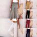 Women's Spring/Summer Loose Wide Leg Pants Solid Color Cotton Linen Blend Elastic Fit Casual Long Trouser_ecoleips.com