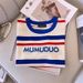 Fashion Casual Sports For Women 2024 Summer New Loose Striped Letter Short Sleeve T-Shirt And Shorts Two-Piece Set_ecoleips.com