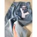 Fleece-Lined Thickened Slim Fit American Style Tall Extended Wide-Leg Jeans For Women Autumn Winter Warm Slimming_ecoleips.com