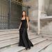 Women's Clothing Style Black Evening Dress Long Sleeveless Spaghetti Strap Dress For Women For Formal & Casual For Women_ecoleips.com