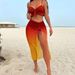 Women's Clothing Women's Three Piece Bikini Set Skirt Style Mesh Swimwear Sexy Design Clothing Quick-Dry Polyester, Modest Coverage_ecoleips.com