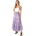 Patchwork Bohemian Style Long Skirt For Women High Waisted Casual Drawstring A-Line European American Style Summer Skirt_ecoleips.com