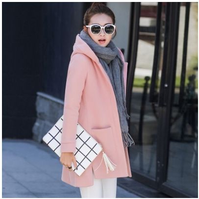 Women's Hooded Cape Sweatshirt – Thick Fleece-Lined Oversized Long Sleeve Cardigan In Yellow/Green/Pink/Burgundy_ecoleips.com