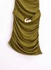 Slim Sleeveless Belts Mini Dress Women Pleated Skew Collar High Waist Chic 2025 Spring Summer Dresses Street Green Party Robe_ecoleips.com