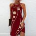 2024 Summer National Wind Positioning Printing Mesh Belt Sleeveless Casual Dress_ecoleips.com