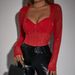European And American Street Style Sequin Sexy See-through Underwire Slim Fit Autumn Long Sleeve Mesh Slimming_ecoleips.com