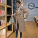 Windbrakr For Womn, Mid-Lngth, 2025 Nw Fashion, Autumn High-End Fl, Elgant Slimming Ovr-th-Kn Coat, Plus_ecoleips.com