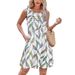 2025 New Women's Round Neck Solid Color Casual Pocket Vest Pleated Dress_ecoleips.com