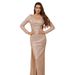 Cross-Border Foreign Trade European And American V-Neck Women's Wedding Long Sleeve Bodycon Mermaid Banquet Light_ecoleips.com