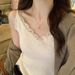 Lace Camisole Women's Base Knitted Vest New Spring And Autumn Inner Outer Wear Design Sense Niche V-neck Top_ecoleips.com