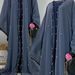 Women's Clothing Elegant Pearl-Embellished Long Dress – Lace Trim & Cardigan Style (S-XL, Gray-Blue)_ecoleips.com