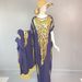 RM002 Muslim Rayon Gold Foil Robe Large Headscarf Set One Size_ecoleips.com