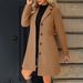 Elegant Long Wool Coat For Women - Slim Fit Notch Lapel Overcoat In Solid Colors (Grey, Black, Wine, Army Green, Khaki, Navy)_ecoleips.com