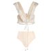 Women's Clothing Elegant Women's Knitted Suit Fur Patchwork Deep V Big Back Sexy Style Hot Girl Clothing For Formal & Casual For Women_ecoleips.com
