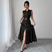 Voya Recommend! Women's Long Style Summer New Style Simple Shirt Collar Solid Color Long Style Waist Dress With Multiple Colors To Choose From_ecoleips.com