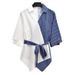 Women's Clothing Female Splicing Two Piece Shirt Slim Matching Two Piece Suit_ecoleips.com