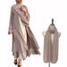 Muslim Dress Women Elegant Chiffon Layered Kimono Dress With Flared Sleeves – Solid Color A-Line Maxi Dress For Women_ecoleips.com